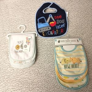 Bundle Of 9 Baby Bibs NWT New With Tags